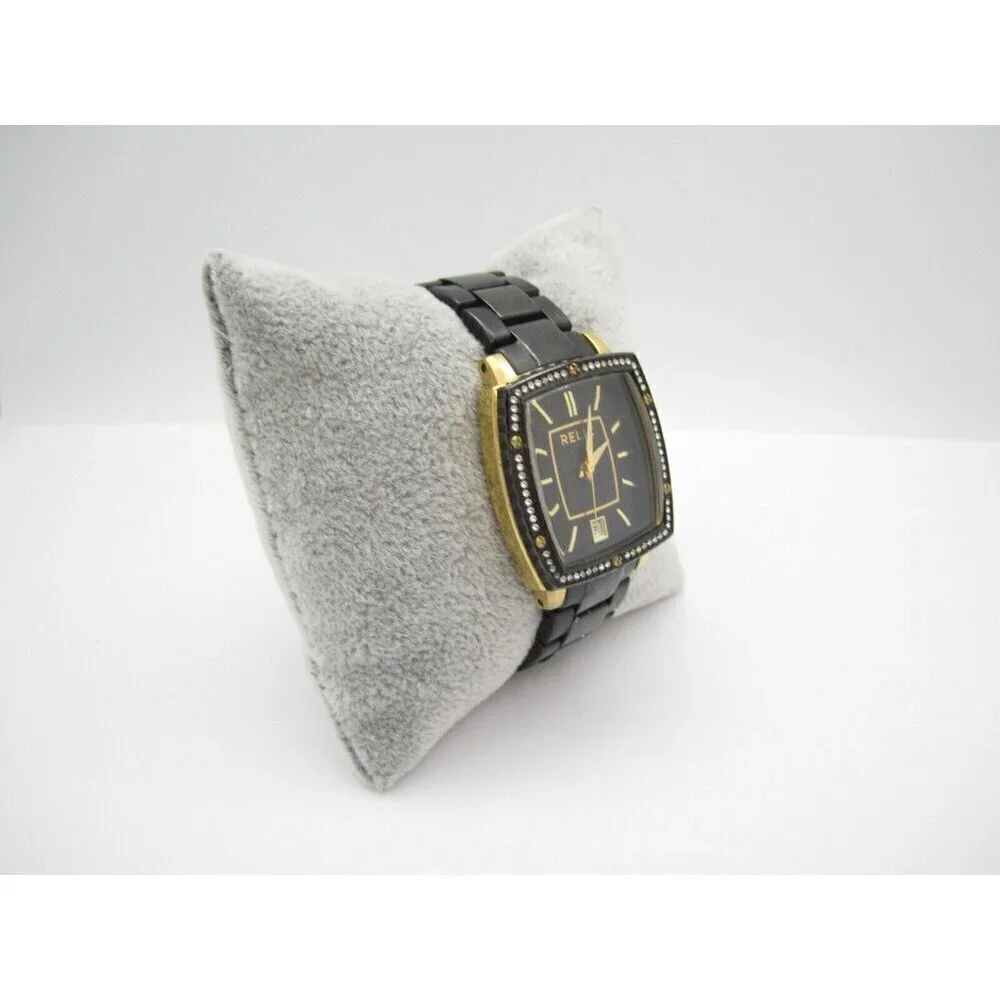 Women Relic Crystals Quartz WR Analog 30mm‎ Tank Watch (H180) 